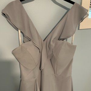 Hayley Paige, Style 52101, Custom Bridesmaid Dress in Platinum/Pewter